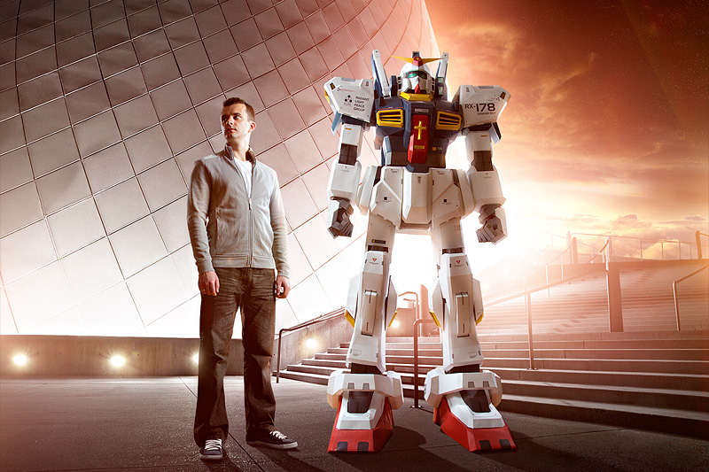 Illustration for article titled This Man-Sized Gundam Model is Amazing